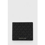 Denarnica Michael Kors moška, črna barva, 39S4LHUF2B - črna. Mala denarnica iz kolekcije Michael Kors. Model izdelan iz ekološkega usnja.