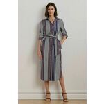 Bombažna obleka Lauren Ralph Lauren 200962683 - pisana. Obleka iz kolekcije Lauren Ralph Lauren. Raven model, izdelan iz bombažne tkanine, idealne za toplejše letne čase.