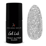 Juliana Nails Gel lak Heavy Glitter Silver srebrna z bleščicami No.294 6ml