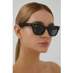 Sončna očala Ray-Ban žensko, rjava barva - rjava. Sončna očala iz kolekcije Ray-Ban. Model s enobarvnimi stekli in okvirji iz plastike. Ima filter UV 400.