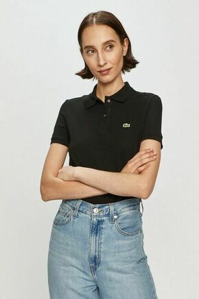 Lacoste bombažna majica - črna. T-shirt iz zbirke Lacoste. Model narejen iz tanka