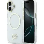 Ovitek Karl Lagerfeld IML KL Script Logo MagSafe ovitek za iPhone 17 prozoren (KLHMP17S5HSKMEDH)