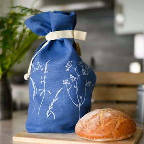 Helen Round Vrečka za kruh iz blaga - Hedgerow Design - Blue