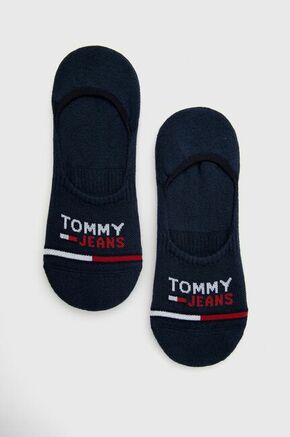 Tommy Jeans nogavice (2-pack) - mornarsko modra. Kratke nogavice iz zbirke Tommy Jeans. Model iz elastičnega materiala. Vključena sta dva para