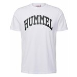 Bombažna kratka majica Hummel bela barva - bela. Lahkotna kratka majica iz kolekcije Hummel, izdelana iz tanke, elastične pletenine. Model iz izjemno udobne, zračne tkanine.