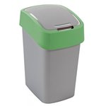 Curver Koš za smeti Pacific Flip bin 25 l, zeleno-srebrn