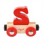 Bigjigs Toys Bigjigs Rail Wagon lesena vlakovna pot - črka S