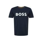 Bombažna kratka majica BOSS BOSS CASUAL - mornarsko modra. Kratka majica iz kolekcije BOSS. Model izdelan iz tanke, elastične pletenine.