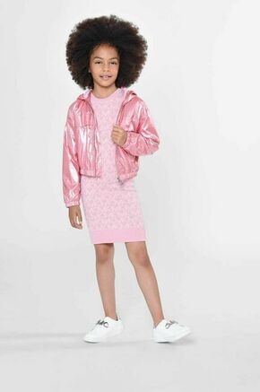 Otroška bomber jakna Michael Kors rjava barva - rjava. Otroška Bomber jakna iz kolekcije Michael Kors. Nepodloženi model izdelan iz enobarvnega materiala.