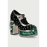 Koi Footwear salonke Boleyns Revenge Bejewelled zelena DPK80.Boleyns.Green