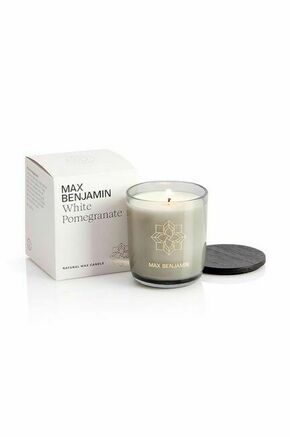 Dišeča sveča Max Benjamin White Pomegranete 210 g - bela. Dišeča sveča iz kolekcije Max Benjamin. Model izdelan iz stekla.