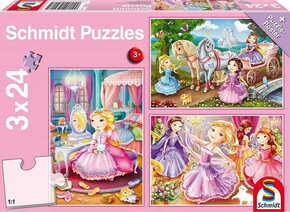 WEBHIDDENBRAND SCHMIDT Puzzle Pravljične princese 3x24 kosov