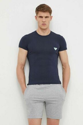 Majica lounge Emporio Armani Underwear mornarsko modra barva - mornarsko modra. Majica s kratkimi rokavi iz kolekcije Emporio Armani Underwear