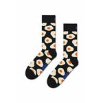 Nogavice Happy Socks Sunny Side Up Sock črna barva - črna. Nogavice iz kolekcije Happy Socks. Model izdelan iz elastičnega, vzorčastega materiala.