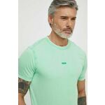 Bombažna kratka majica Boss Orange moška, bež barva - zelena. Kratka majica iz kolekcije Boss Orange, izdelana iz tanke, elastične pletenine. Model iz tkanine, ki je izjemno prijetna na otip.