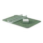 Prašno zelena plastična odcejalna podloga 61x43 cm Udry – Umbra