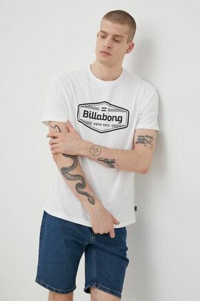 Bombažen t-shirt Billabong bela barva - bela. T-shirt iz kolekcije Billabong. Model izdelan iz tanke