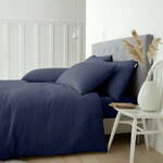 Temno modra bombažna posteljnina za zakonsko posteljo 200x200 cm – Catherine Lansfield