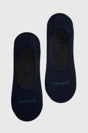Nogavice Levi's 2-pack mornarsko modra barva - mornarsko modra. Nogavice iz kolekcije Levi's. Model izdelan iz elastičnega materiala. V kompletu sta dva para.