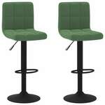 Greatstore Barski stolčki 2 kosa temno zelen žamet