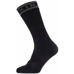 Sealskinz Waterproof Warm Weather Mid Length Sock With Hydrostop Black/Grey S Kolesarske nogavice