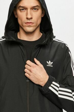 Adidas Originals jakna - črna. Jakna iz kolekcije adidas Originals. Lahkoten model