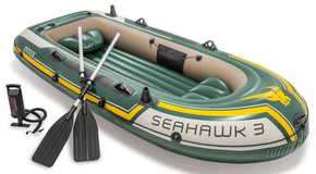 Intex čoln Seahawk z ročno črpalko in aluminijastimi vesli