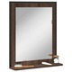 vidaXL Kopalniško ogledalo s polico rjavi hrast 50x12x60 cm