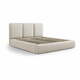 Bež oblazinjena zakonska postelja s prostorom za shranjevanje z letvenim dnom 140x200 cm Brody – Mazzini Beds
