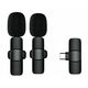 Hoco Brežični mikrofon za pametni telefon USB-C 2 kosa za vloge, TikTok, facebook, YouTube črn