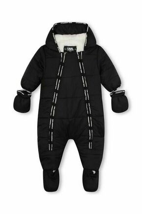 Otroški zimski kombinezon Karl Lagerfeld črna barva - črna. Otroške kombinezon iz kolekcije Karl Lagerfeld. Model z dolgimi rokavi