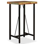 Greatstore Barska miza iz trdnega predelanega lesa 60x60x107 cm