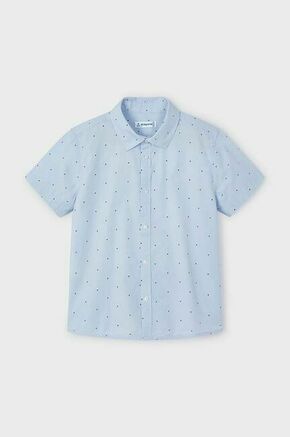 Otroška bombažna srajca Mayoral - modra. Otroški srajca iz kolekcije Mayoral