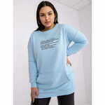 RELEVANCE Ženske plus velikost dolga majica DESIREE svetlo modra RV-BL-7124.01_384132 Univerzalni