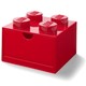 LEGO namizna škatla 4 s predalom - rdeča
