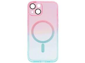 Chameleon Apple iPhone 14 - Gumiran magnetni ovitek (TPU Magnetic) - ombre roza-mint