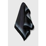 Svilen žepni robček BOSS črna barva - črna. Žepni robček iz kolekcije BOSS. Model izdelan iz vzorčaste tkanine. Visokokakovosten, udoben material.