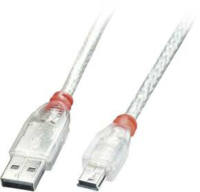 Kabel usb 2.0 a v mini usb b lindy 41780 20 cm prozorno