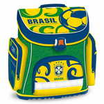 WEBHIDDENBRAND Brasil šolska torba, ABC, zelena/rumena