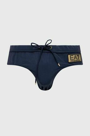 Kopalne hlače EA7 Emporio Armani mornarsko modra barva - mornarsko modra. Kopalke iz kolekcije EA7 Emporio Armani. Model izdelan iz gladke