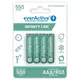 everActive AAA / R03 Ni-MH akumulatorske baterije everActive 550mAh Infinity Line 3000 ciklov (blister 4 kosi).