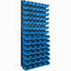 botle Stenska plošča za orodje 58 x 117 cm z 81 kos Škatla viseče Modra škatle Sistem za shranjevanje