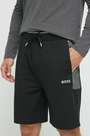 Kratke hlače lounge BOSS črna barva - črna. Kratke hlače iz kolekcije BOSS. Model izdelan iz tanke