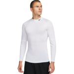 Nike Dri-Fit Fitness Mock-Neck Long-Sleeve Mens Top White/Black S Fitnes majica