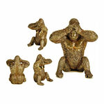 okrasna figura gorila 9 x 18 x 17 cm zlat