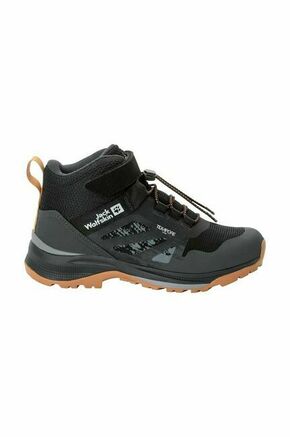 Otroški zimski škornji Jack Wolfskin VILLI HIER TEXAPORE MID črna barva - črna. Zimski čevlji iz kolekcije Jack Wolfskin. Nepodloženi model izdelan iz kombinacije tekstilnega in sintetičnega materiala.