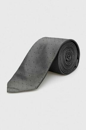 Svilena kravata Calvin Klein siva barva - siva. Kravata iz kolekcije Calvin Klein. Model izdelan iz vzorčaste tkanine.