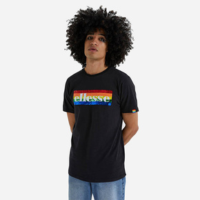 Bombažna kratka majica Ellesse Rainbow Pack črna barva - črna. Kratka majica iz kolekcije Ellesse. Model izdelan iz tanke