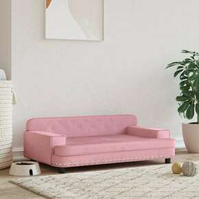VidaXL Pasja postelja roza 90x53x30 cm žamet
