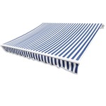 shumee Tenda iz platna 500x300 cm modra in bela